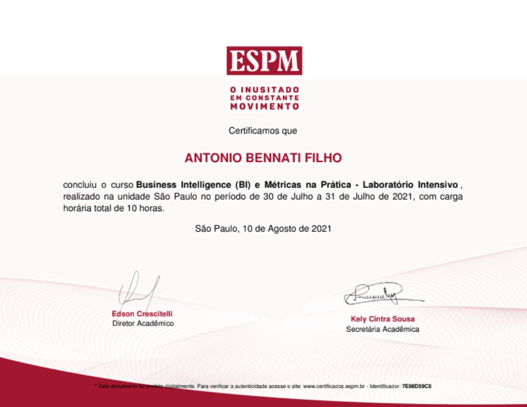 ESPM — BI e Métricas na Prática
