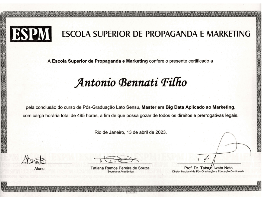 ESPM — Pós em Big Data Aplicado ao Marketing