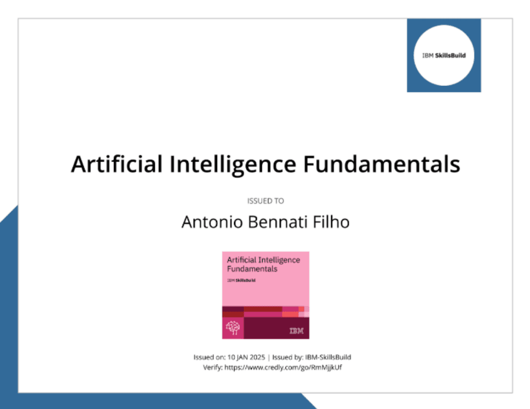 IBM SkillsBuild — Artificial Intelligence Fundamentals